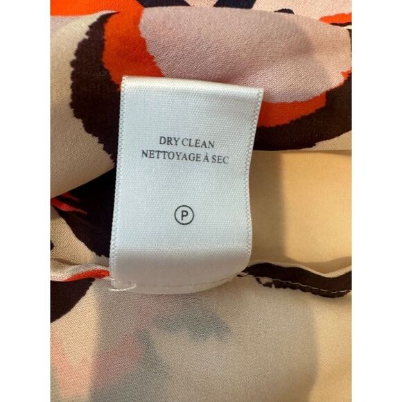 A.L.C Jules Floral Long Sleeve V-neck Silk Blouse Size 4 - Picture 6 of 10